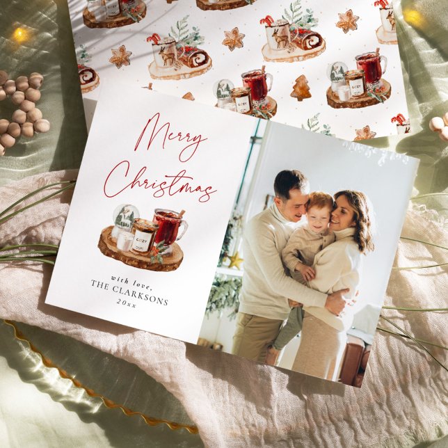 Cartes Pour Fêtes Annuelles Cosy Christmas Holiday Photo (Créateur téléchargé)