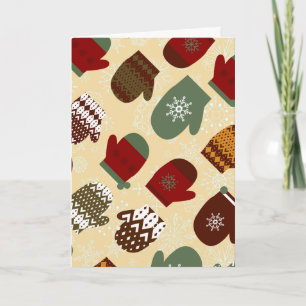 Cartes Pour Fêtes Annuelles Cosy hiver Noël vacances Mittens