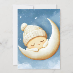 Cartes Pour Fêtes Annuelles Cosy Knit Nap Creson Moon