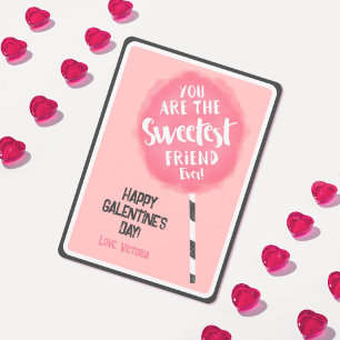 Cartes Pour Fêtes Annuelles Coton Candy Sweet Friend de la Saint-Valentin
