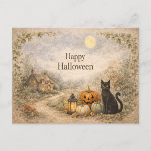 Cartes Pour Fêtes Annuelles Cottage Cosy Halloween Vintage