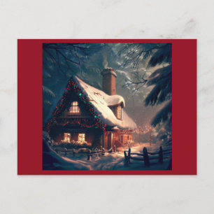 Cartes Pour Fêtes Annuelles Cottage de Noël 2