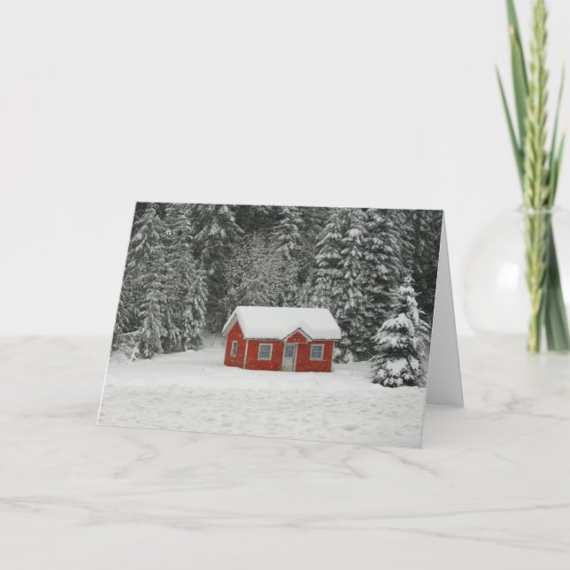 Cartes Pour Fêtes Annuelles Cottage d'hiver (Devant)