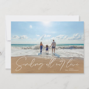 Cartes Pour Fêtes Annuelles Couche blanche Lettrée Envoyer Love Photo Valentin