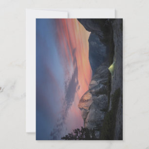 Cartes Pour Fêtes Annuelles Coucher de soleil à mi-dôme Snow Creek 2 - Yosemit