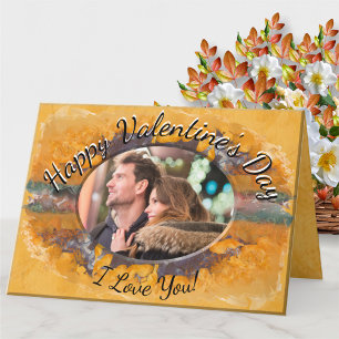 Cartes Pour Fêtes Annuelles Coucher de soleil Abstrait Heureuse Sainte-Valenti