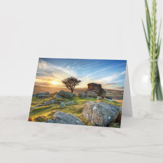 Cartes Pour Fêtes Annuelles Coucher de soleil dartmoor