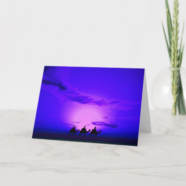 Cartes Pour Fêtes Annuelles Coucher de soleil de trois rois 12 (Devant)