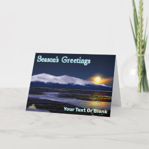 Cartes Pour Fêtes Annuelles Coucher De Soleil Sur La Glace - Bonnes Fêtes