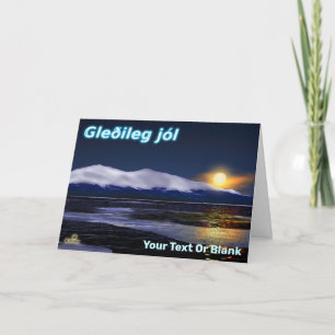 Cartes Pour Fêtes Annuelles Coucher de soleil sur la glace - fröhliche+weihnac