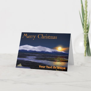 Cartes Pour Fêtes Annuelles Coucher de soleil sur la glace - Joyeux Noël