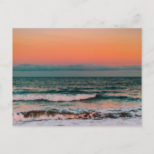 Cartes Pour Fêtes Annuelles coucher de soleil sur la mer