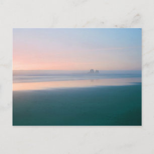 Cartes Pour Fêtes Annuelles Coucher de soleil sur la plage, Twin Rocks, Oregon