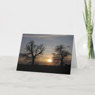 Cartes Pour Fêtes Annuelles Coucher du soleil du Lincolnshire