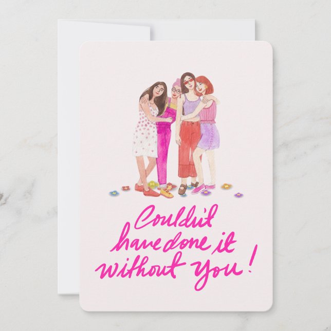 Cartes Pour Fêtes Annuelles Couldn't Have Done It Without You Card (Devant)