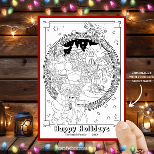 Cartes Pour Fêtes Annuelles Couleur de votre propre Noël personnalisé