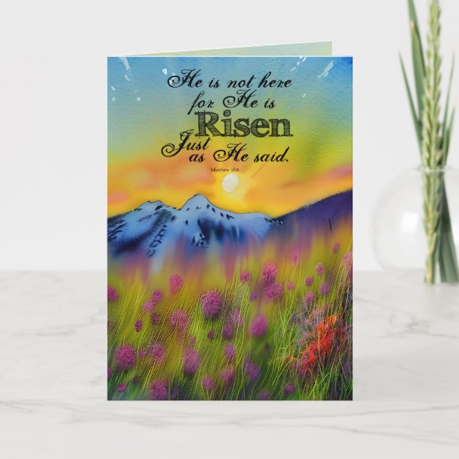 Cartes Pour Fêtes Annuelles Couleur d'eau soleil affichage personnalisé Pâques (Devant)