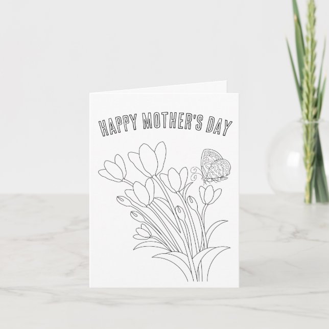 Cartes Pour Fêtes Annuelles Couleur personnalisée votre propre mère heureuse (Devant)