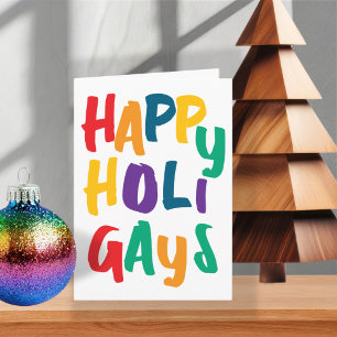 Cartes Pour Fêtes Annuelles Couleurs arc-en-ciel Joyeux Noël