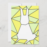 Couleurs pastel Cool lapin blanc géométrique
