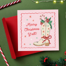 Country Joyeux Noël à tous Cowboy Boot 