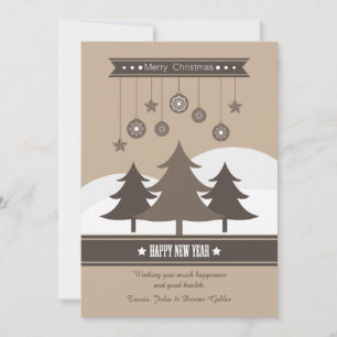 Cartes Pour Fêtes Annuelles Country Trees Photo Holiday Card