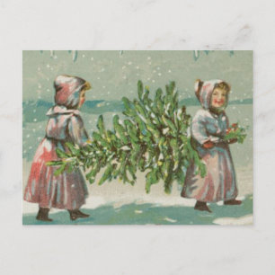 Cartes Pour Fêtes Annuelles Coupe d'arbre de Noël