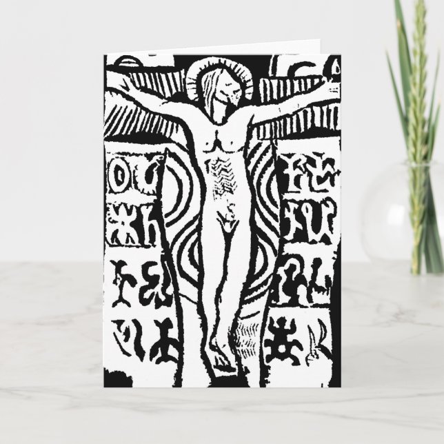Cartes Pour Fêtes Annuelles Coupe de Crucifix de Paul Gauguin (Devant)