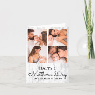 Cartes Pour Fêtes Annuelles Coupe photo moderne Happy First Mothers Day