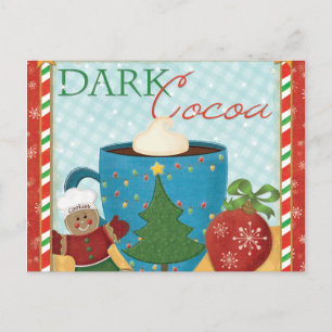 Cartes Pour Fêtes Annuelles Coupe rouge de Noël avec cacao crémeux