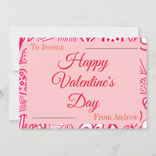 Cartes Pour Fêtes Annuelles Couple de la Saint-Valentin cœur mignon simple heu