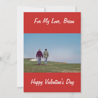 CARTES POUR FÊTES ANNUELLES COUPLE HOMME GAY PERSONNALISÉ BONNE SAINT-VALENTIN