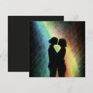 Cartes Pour Fêtes Annuelles Couple lesbien en arc-en-ciel