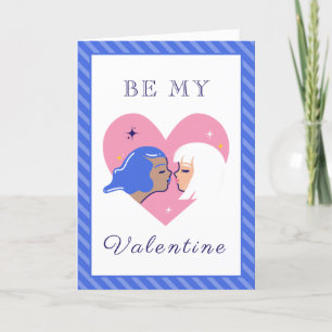 Cartes Pour Fêtes Annuelles Couple lesbien moderne LGBTQ Saint Valentin mignon