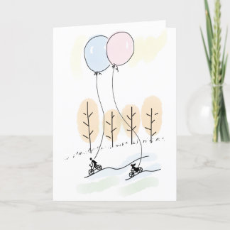 Cartes Pour Fêtes Annuelles Couple libre d'esprit en aventure à vélo ensemble