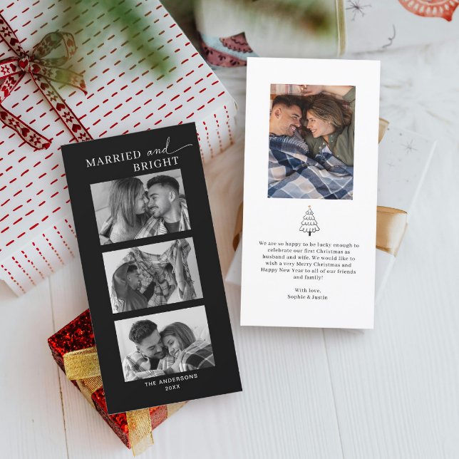 Cartes Pour Fêtes Annuelles Couple Photo Premier Noël (Créateur téléchargé)
