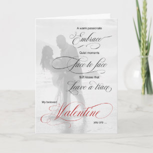 Cartes Pour Fêtes Annuelles Couple romantique sur la plage Saint-Valentin