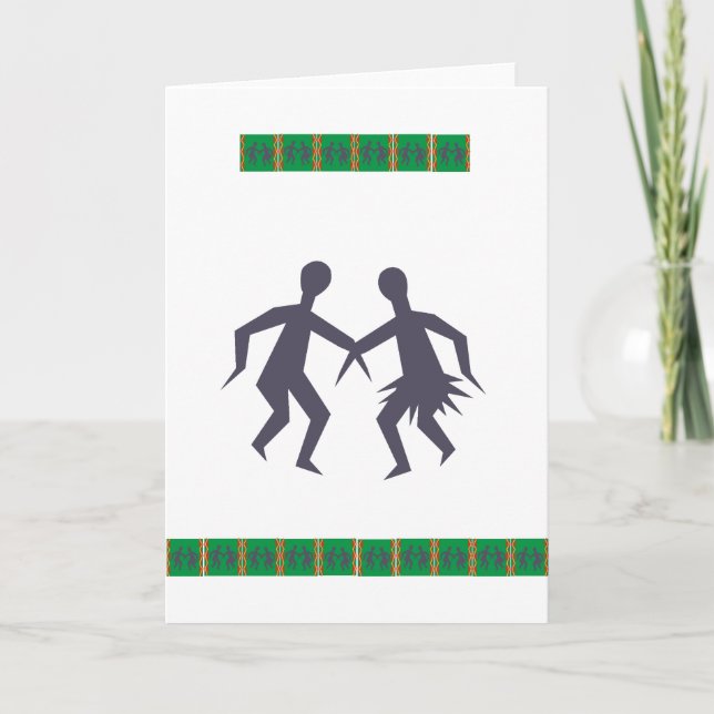 Cartes Pour Fêtes Annuelles Couples de danse d'Afrique (Devant)