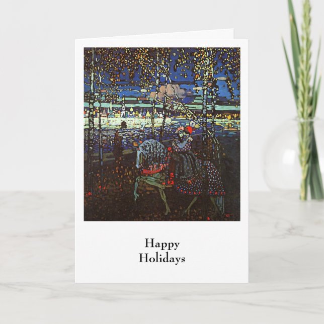 Cartes Pour Fêtes Annuelles Couples d'équitation, Wassily Kandinsky 1907 (Devant)