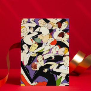 Cartes Pour Fêtes Annuelles Couples Vintages dansants
