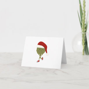 Cartes Pour Fêtes Annuelles Coureur d'artichaut de Père Noël