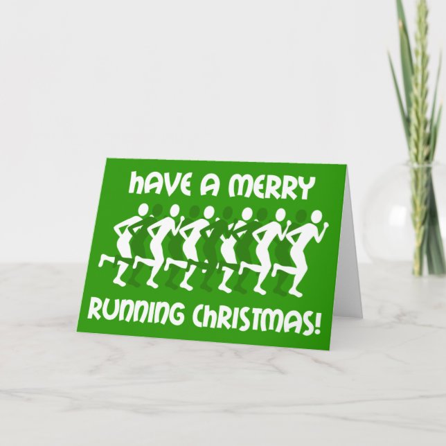 Cartes Pour Fêtes Annuelles coureurs Noël (Devant)