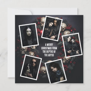 Cartes Pour Fêtes Annuelles Couronne de crânes Photos Goth Noël Message person