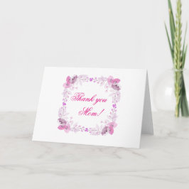 Cartes Pour Fêtes Annuelles Couronne de fleurs rose et violette