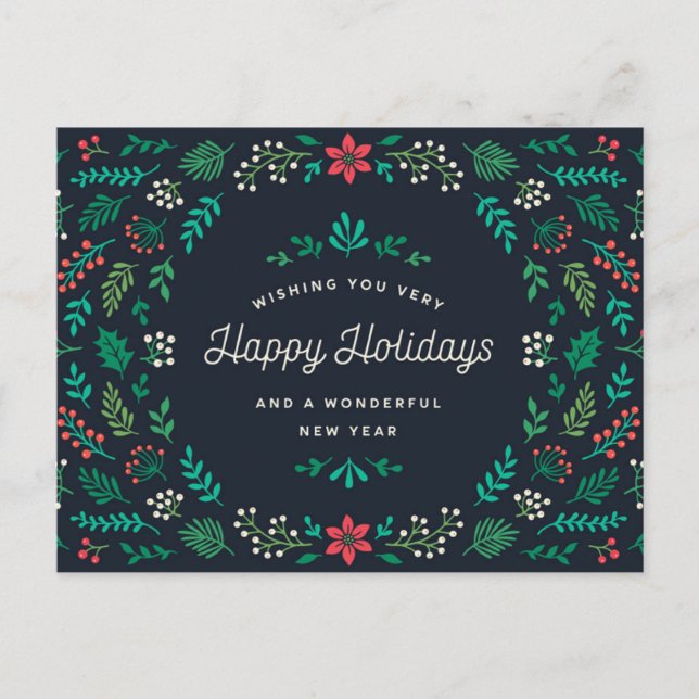 Cartes Pour Fêtes Annuelles Couronne de Joie (Devant)