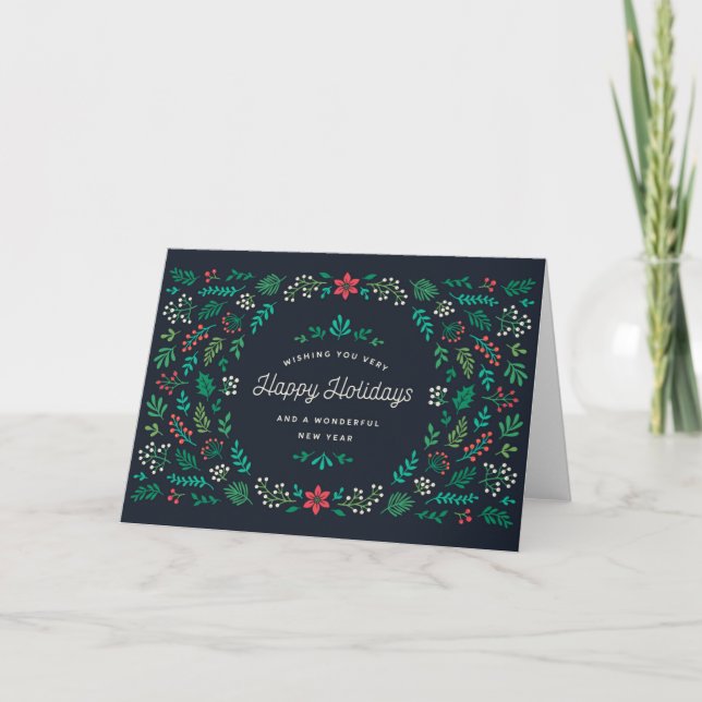 Cartes Pour Fêtes Annuelles Couronne de Joie (Devant)