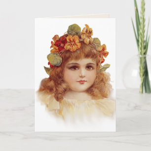 Cartes Pour Fêtes Annuelles Couronne de Nasturtium