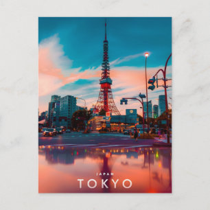 Cartes Pour Fêtes Annuelles Couronne de néon de Tokyo : Tokyo Tower au cœur 20