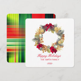 Cartes Pour Fêtes Annuelles Couronne de Noël élégante