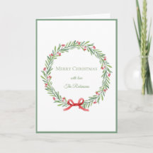 Couronne de Noël élégante en écriture Merry Christ